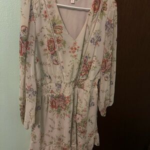 LC Lauren Conrad Cream Dress